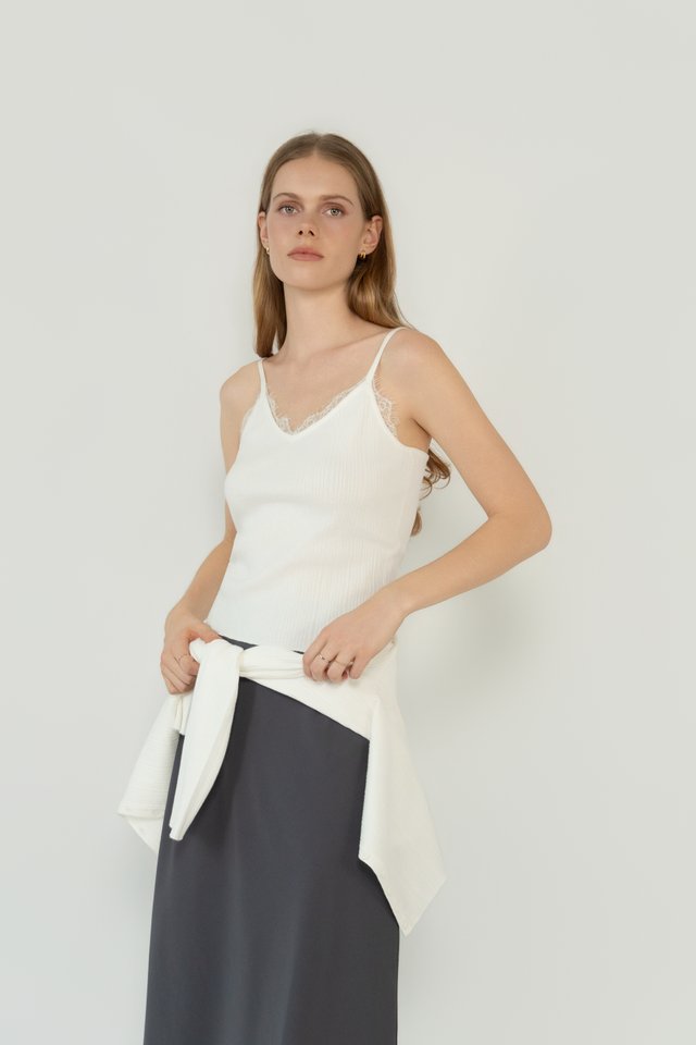 LACE CAMISOLE TOP WHITE