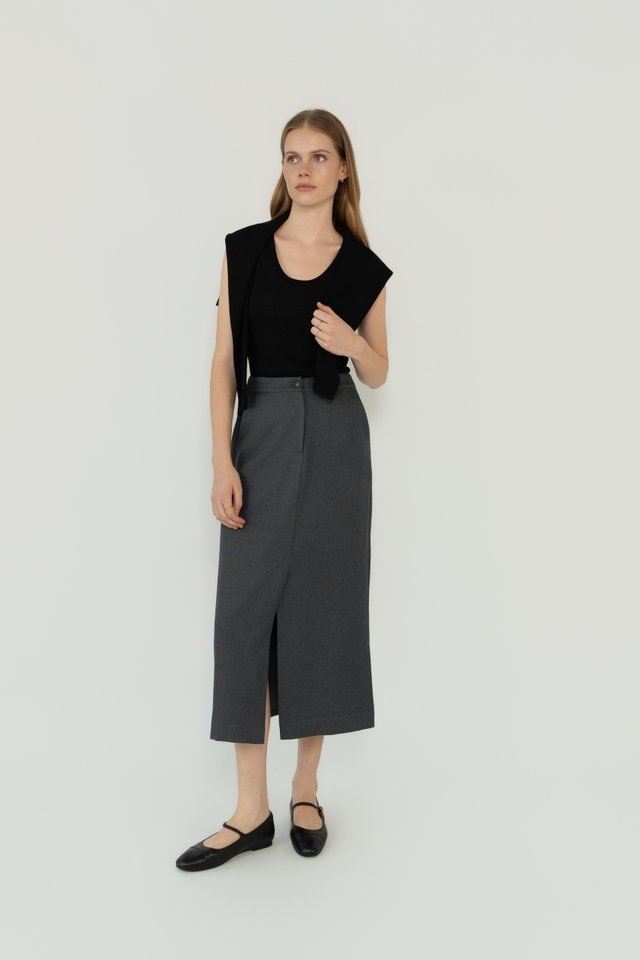 RELAXED KNIT TANK BLACK