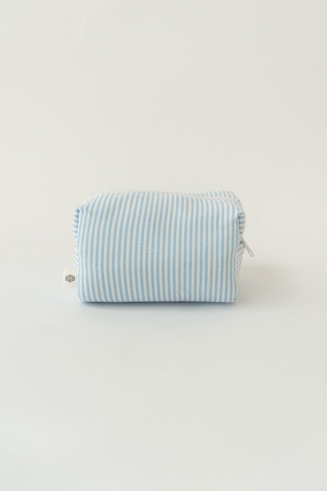STRIPED POUCH BLUE