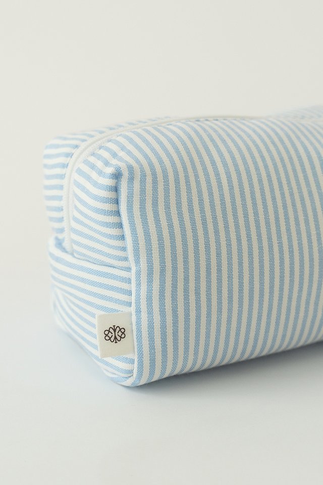 STRIPED POUCH BLUE