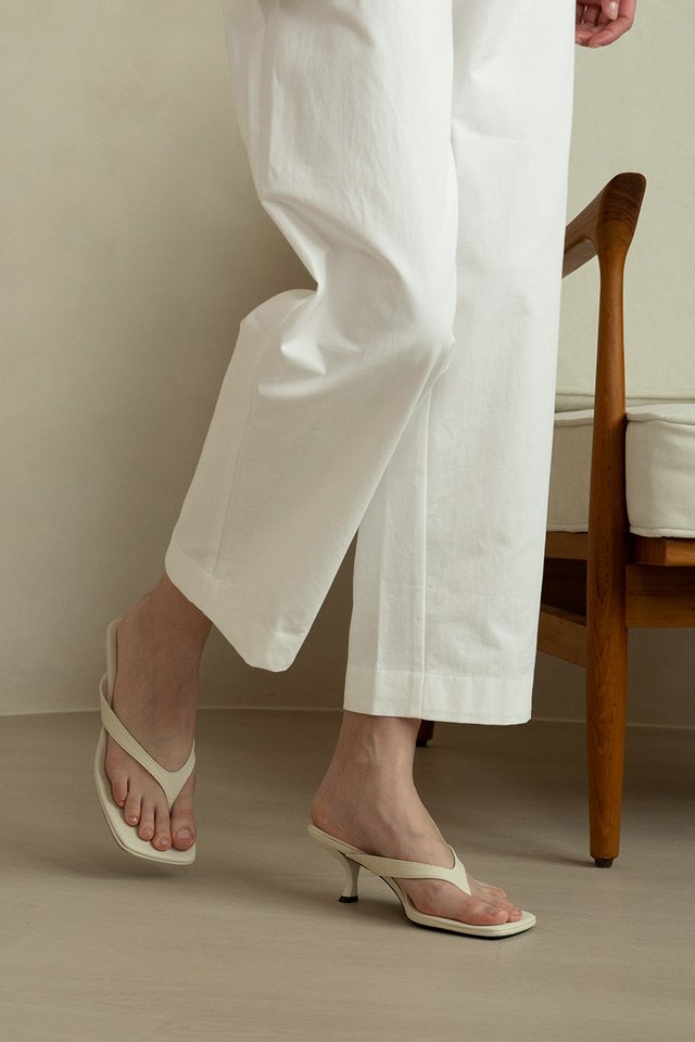 COTTON TWILL TROUSERS WHITE