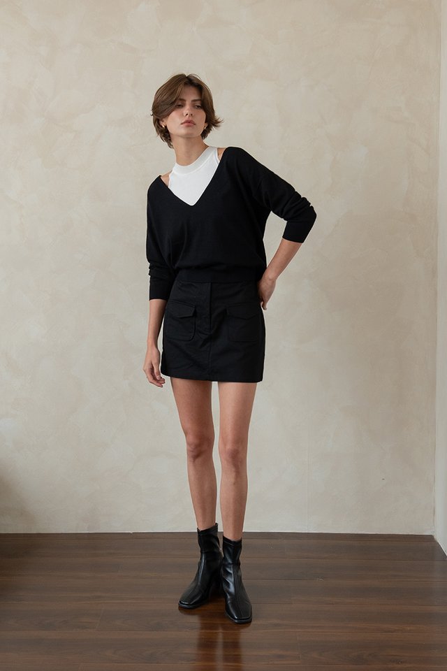 ELLIS CARGO SKORTS BLACK