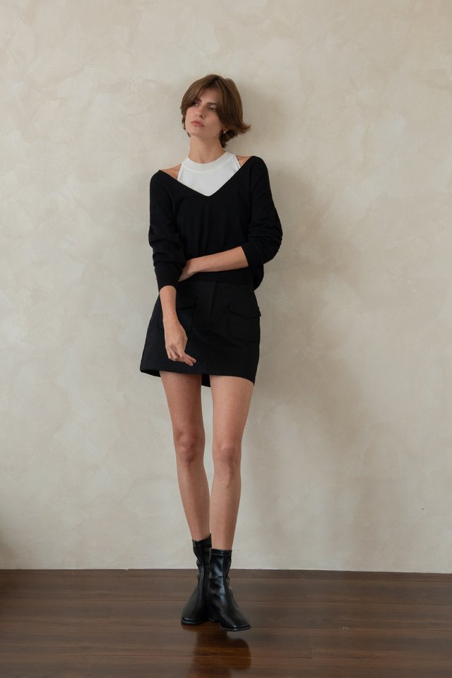 ELLIS CARGO SKORTS BLACK