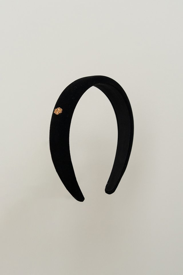 VELVET HEADBAND BLACK