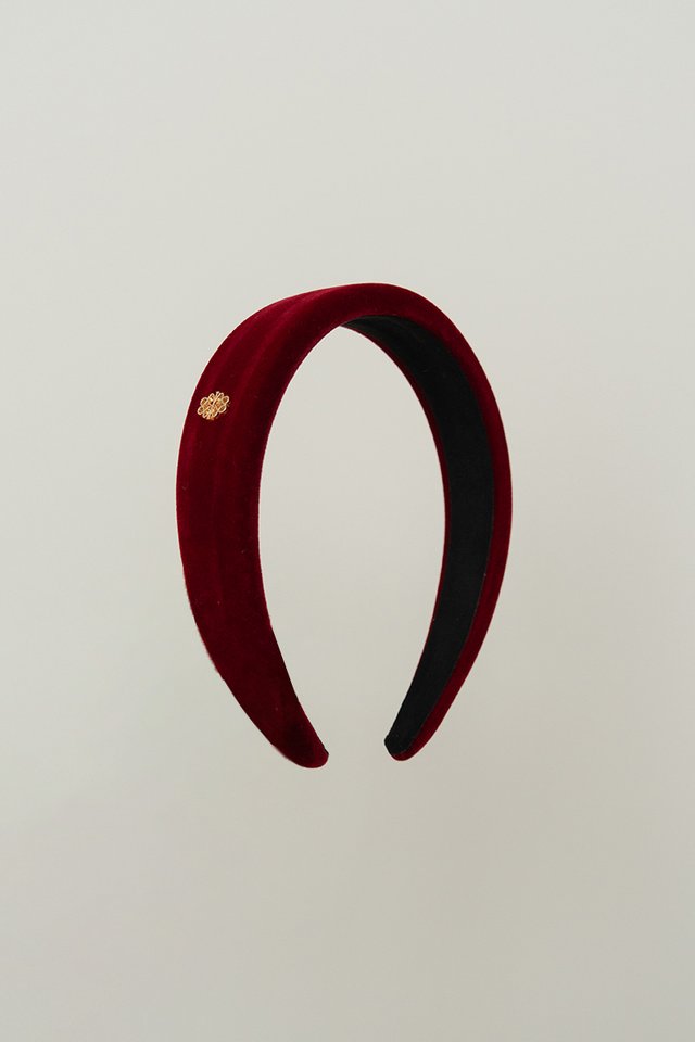 VELVET HEADBAND BURGUNDY