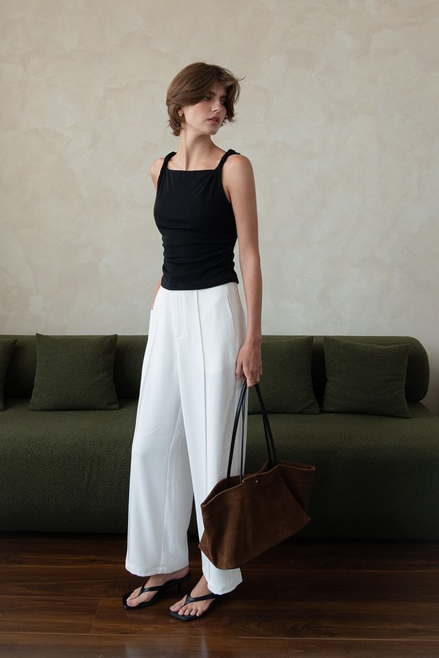 SLEEVELESS TWIST DETAIL TOP BLACK