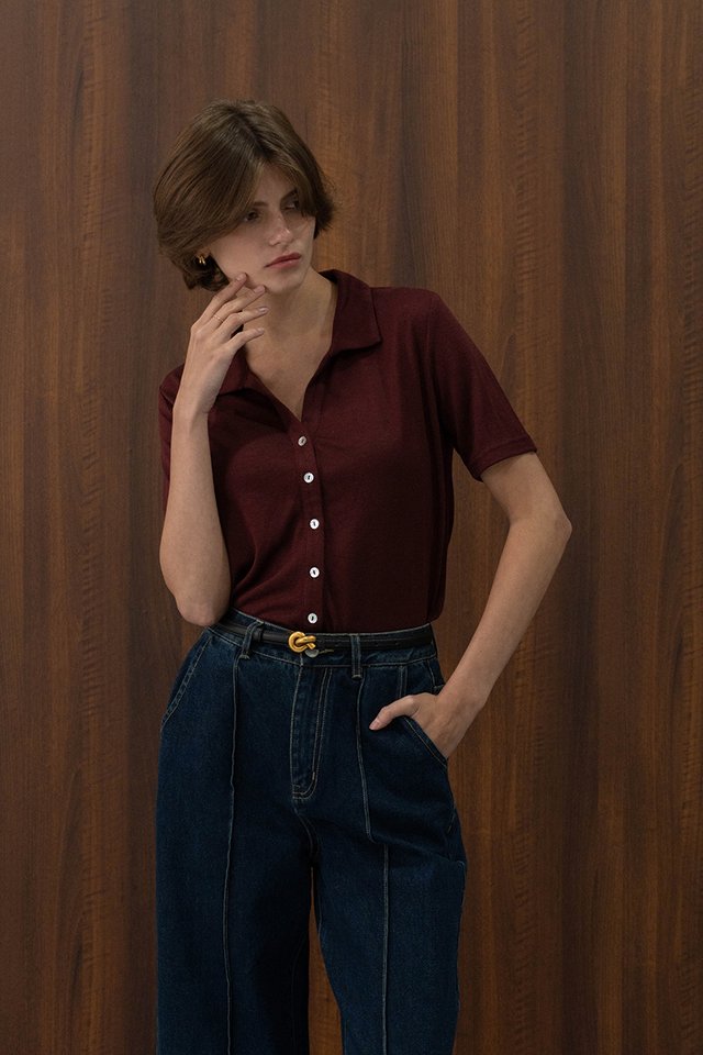 SOFT LYOCELL SHIRT BURGUNDY