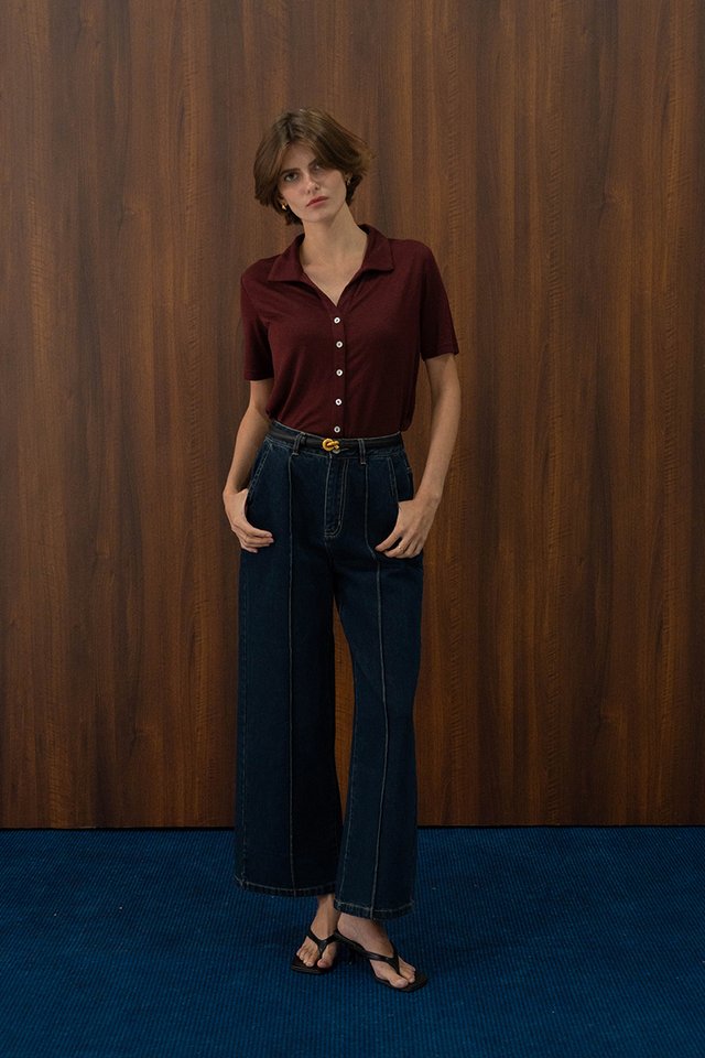SOFT LYOCELL SHIRT BURGUNDY