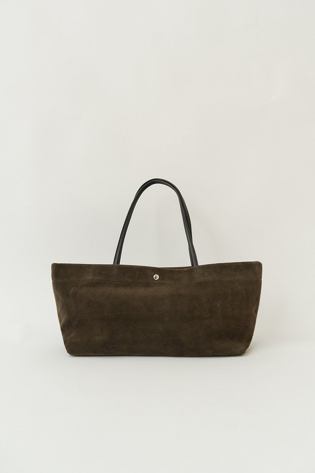 SUEDE EAST-WEST BAG UMBER