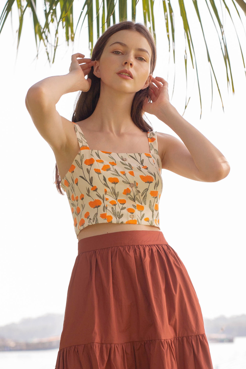 GILLIAN FLORAL TOP CREAM | The Willow Label